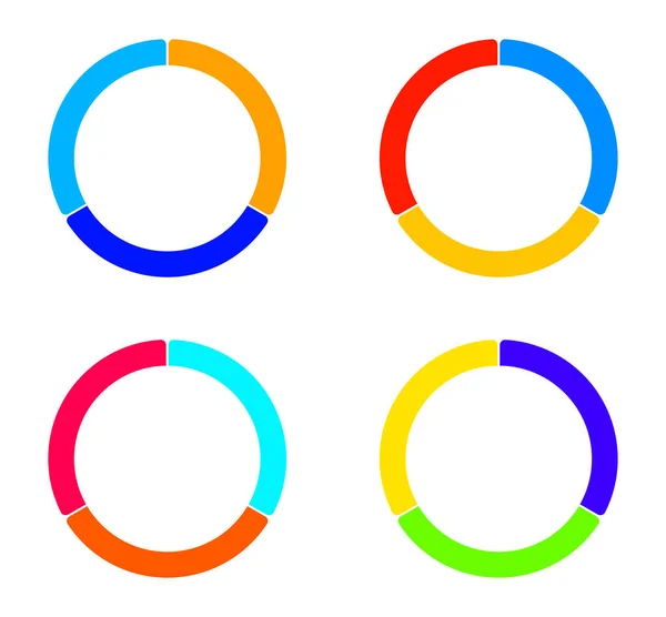 Infographie Cercle Coloré Vecteur Icône Jeu Éléments — Image vectorielle