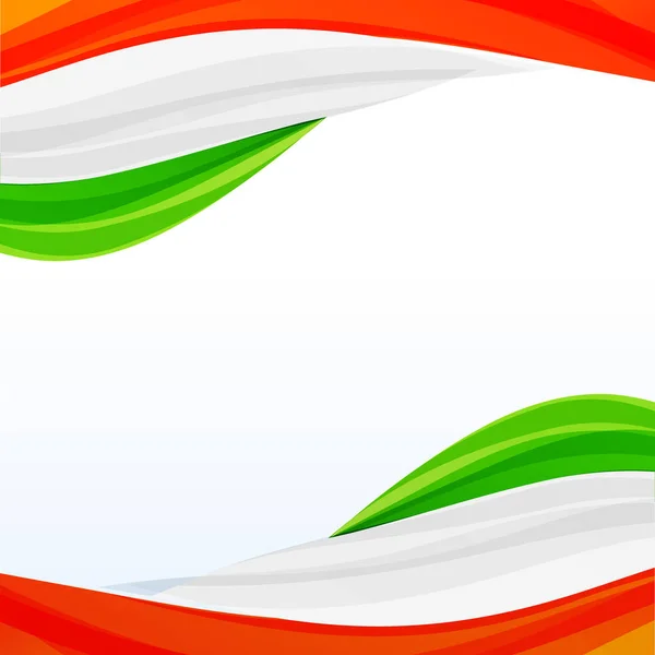 Wavy Background Wallpaper Copy Space Orange White Green Color Vector — 스톡 벡터