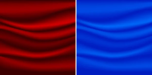 Bleu Rouge Fond Écran Satin Couleur Illustration Vectorielle — Image vectorielle