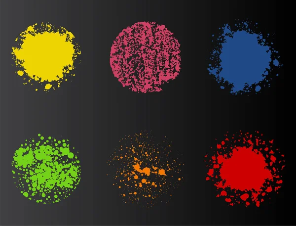 Texture Grunge Forme Cercle Dans Divers Jeux Éléments Vectoriels Couleur — Image vectorielle