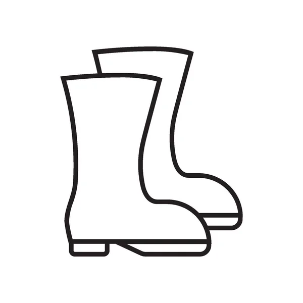 Simple Linear Vector Image Drawing Abstract Logo Icon Rubber Boots — Stock Photo, Image