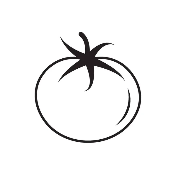 Απλή Γραμμική Διανυσματική Εικόνα Σχέδιο Αφηρημένο Εικονίδιο Λογότυπο Ντομάτα Απομονωμένη — Φωτογραφία Αρχείου