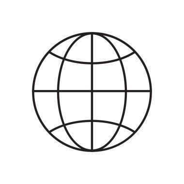 Beyaz arkaplanda bir dünyanın, gezegenin, ağın, dilin, bağlantının, internetin, simgenin simgesini çizmek