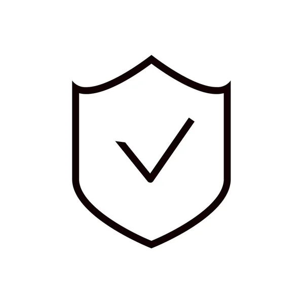 Vektor Symbolbild Des Mobilen Schutzschildes Antivirus Symbol Schwarz Auf Weiß — Stockfoto
