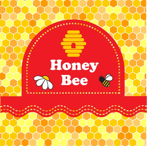 Ljus Etikett Affisch Reklam Förpackning För Honung — Stockfoto