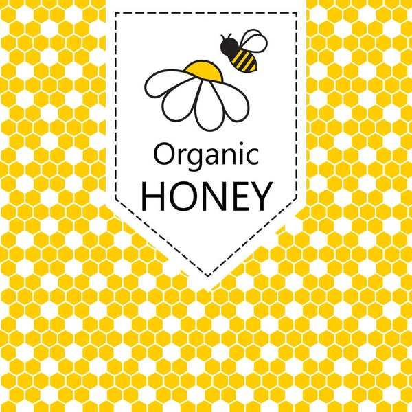 Etikett Affisch Reklam Förpackning För Honung — Stockfoto