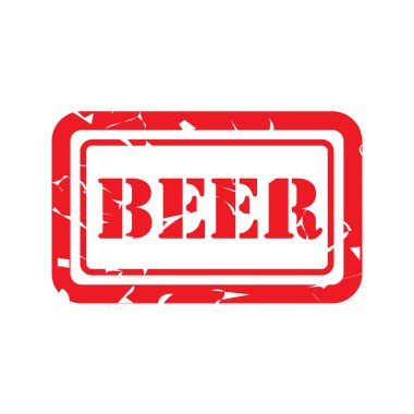 kırmızı etiket etiketi bira beyaz arkaplanda izole