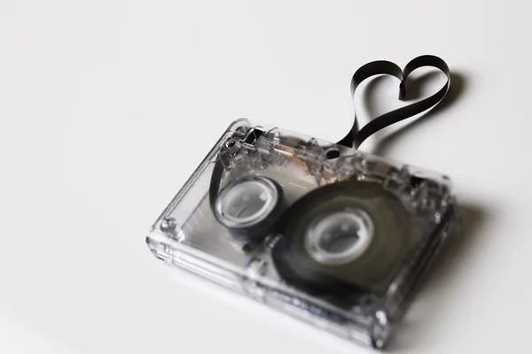 Cassette audio forme de bande coeur — Photo