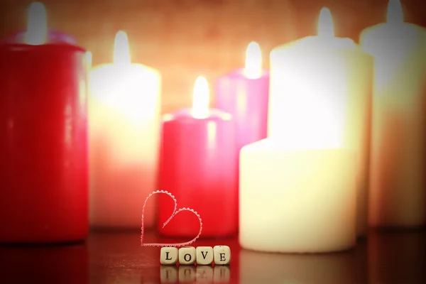Liebe Form Kerze — Stockfoto