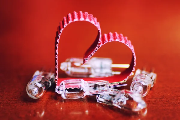 Candlelight set love — Stock Photo, Image