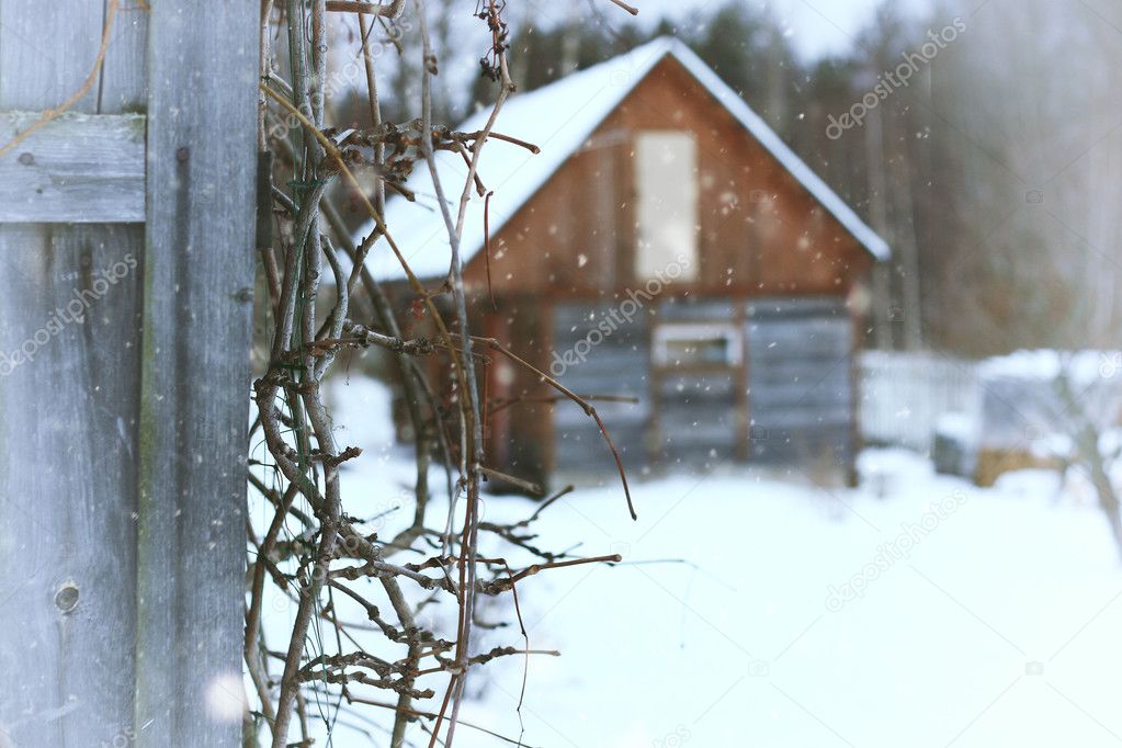 house in country rural Winter