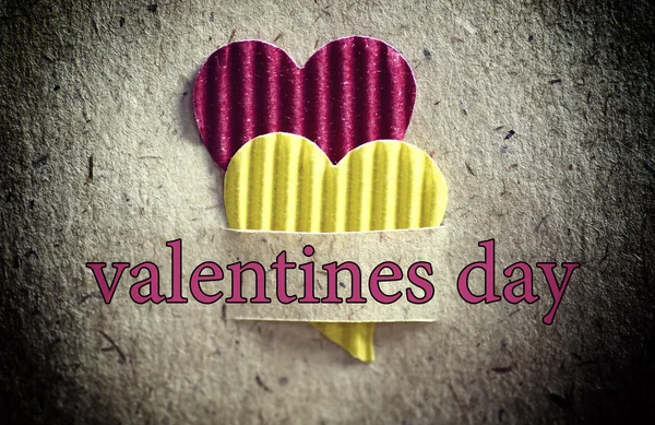 Heart shape valentine day paper background — Stock Photo, Image