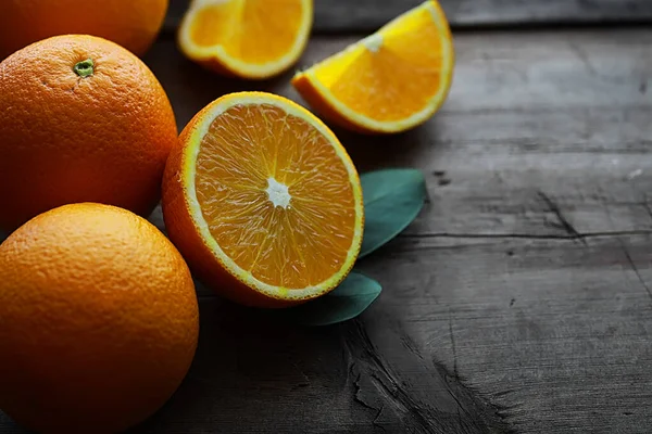 Frutas Cítricas Laranja Mesa Pedra Fundo Laranja — Fotografia de Stock