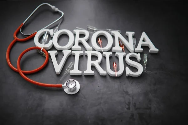 의학적 바이러스를 퍼뜨리는 코로나 바이러스 세계에서 치명적 대유행성 바이러스의 배경이죠 — 스톡 사진