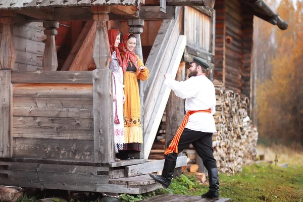 Begreppet Forntida Traditioner Slaviskt Karneval Riter Danser Spådomar Europeiska Slavernas — Stockfoto