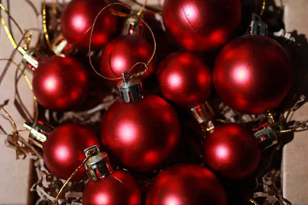 Vánoční Ozdoba Pro Vánoční Stromeček Malé Kuličky Zdobí Vánoční Stromek — Stock fotografie