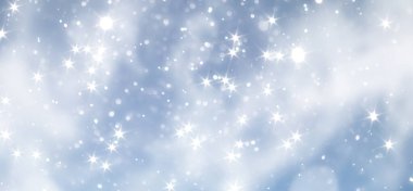 mavi kar yağışı bokeh arkaplan, soyut kar tanesi arkaplan bulanık soyut blu