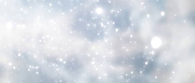 mavi kar yağışı bokeh arkaplan, soyut kar tanesi arkaplan bulanık soyut blu