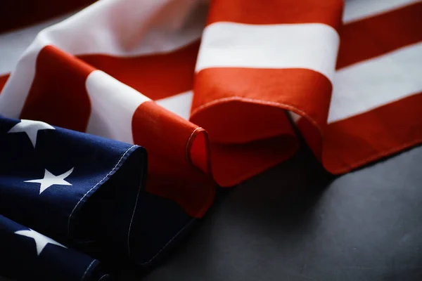 Flapping Flag Usa Wave Bandera Americana Para Día Los Caídos —  Fotos de Stock
