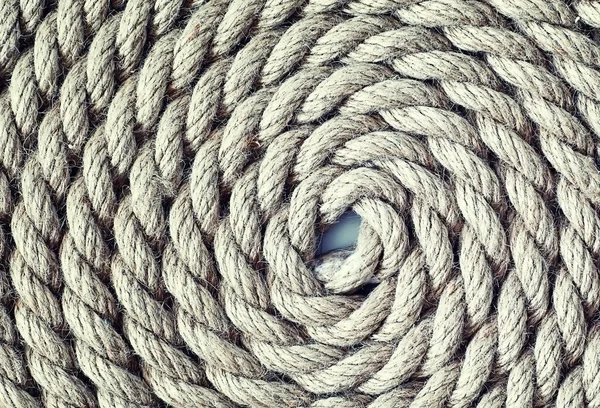系在绞索上的辫子粗绳 用于装饰和设计的麻绳 钓鱼绳的背景 — 图库照片