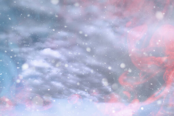 The sky is blue with clouds, beautiful by nature. Blue sky with white cloud