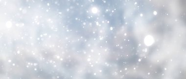 mavi kar yağışı bokeh arkaplan, soyut kar tanesi arkaplan bulanık soyut blu