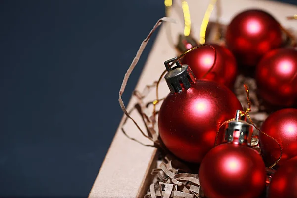 Decoração Natal Para Árvore Natal Pequenas Bolas Decoram Árvore Natal — Fotografia de Stock