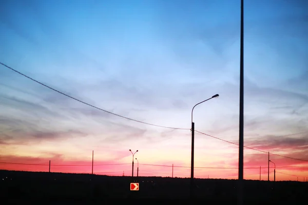 Ciel Est Bleu Avec Des Nuages Beau Par Nature Ciel — Photo