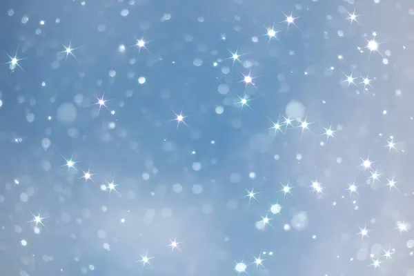 Blauwe Sneeuwval Bokeh Achtergrond Abstracte Sneeuwvlok Achtergrond Wazig Abstracte Wazig — Stockfoto
