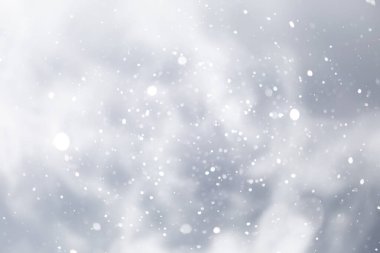 mavi kar yağışı bokeh arkaplan, soyut kar tanesi arkaplan bulanık soyut blu
