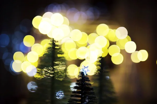 圣诞及新年背景资料复制空间 寒假背景 闪烁着的灯光 Bokeh — 图库照片