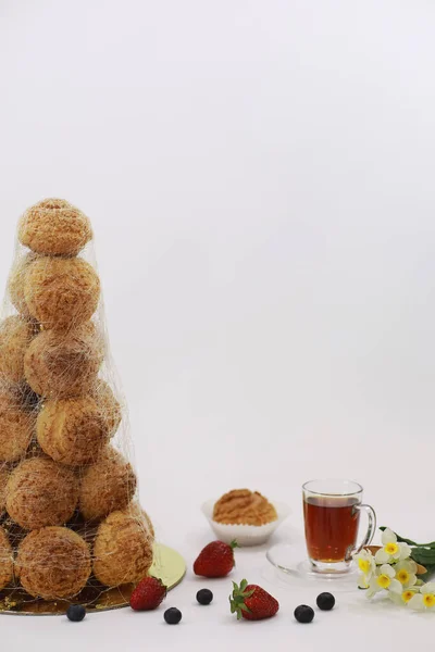 Pasteles Con Sabor Confitería Para Unas Vacaciones Desayuno Normal —  Fotos de Stock