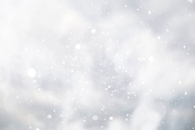 mavi kar yağışı bokeh arkaplan, soyut kar tanesi arkaplan bulanık soyut blu