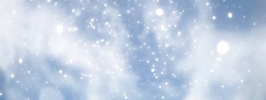 mavi kar yağışı bokeh arkaplan, soyut kar tanesi arkaplan bulanık soyut blu