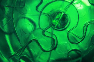 Konsept tasarım, soyut yeşil geometrik arkaplan, mimari cam yapı