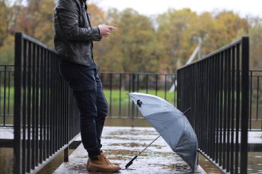 Gündüz vakti parkta sonbahar arkaplanı