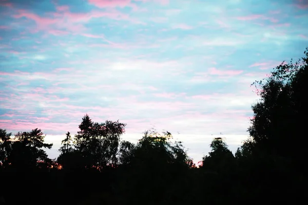 Schöne Farbe Himmel Heller Mond Wolken Und Sterne Hochgebirge — Stockfoto