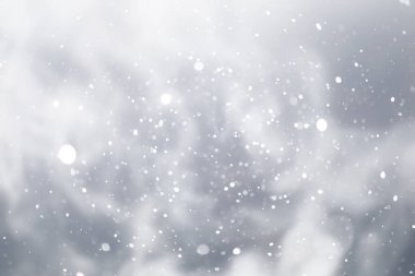 mavi kar yağışı bokeh arkaplan, soyut kar tanesi arkaplan bulanık soyut blu