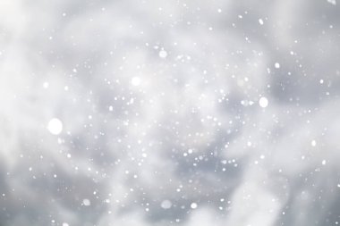 mavi kar yağışı bokeh arkaplan, soyut kar tanesi arkaplan bulanık soyut blu