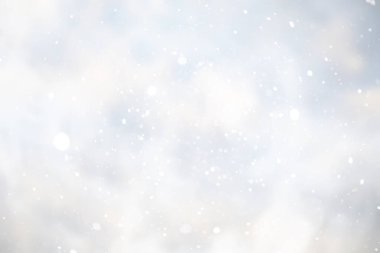 mavi kar yağışı bokeh arkaplan, soyut kar tanesi arkaplan bulanık soyut blu