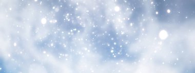 mavi kar yağışı bokeh arkaplan, soyut kar tanesi arkaplan bulanık soyut blu