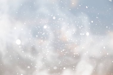mavi kar yağışı bokeh arkaplan, soyut kar tanesi arkaplan bulanık soyut blu