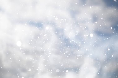 mavi kar yağışı bokeh arkaplan, soyut kar tanesi arkaplan bulanık soyut blu