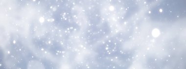 mavi kar yağışı bokeh arkaplan, soyut kar tanesi arkaplan bulanık soyut blu