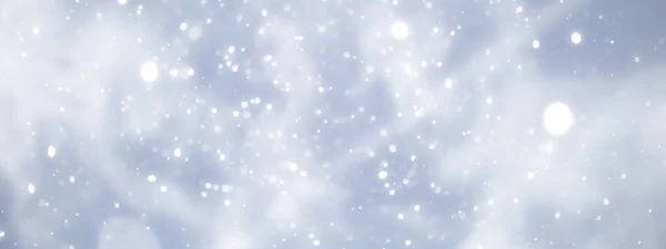 Blå Snöfall Bokeh Bakgrund Abstrakt Snöflinga Bakgrund Suddig Abstrakt Blu — Stockfoto