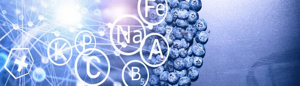 水滴在成熟的甜蓝莓上 新鲜的蓝莓背景与副本空间为您的文字 素食主义者和素食主义者的概念 蓝莓浆果的宏观质感 蓝莓的纹理特写 — 图库照片