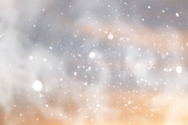 mavi kar yağışı bokeh arkaplan, soyut kar tanesi arkaplan bulanık soyut blu