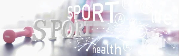 Sport Gezonde Levensstijl Accessoires Voor Sport Yoga Mat Halter Springtouw — Stockfoto