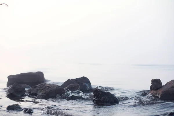 Niebla Lago Mañana Naturaleza Agua Niebla Blanca — Foto de Stock