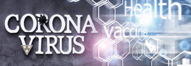 Tıbbi geçmişi var. Mektup virüsü. Coronavirus ahşap harfler. Dünyadaki en ölümcül salgın virüsünün geçmişi. Virüs Aşısı.